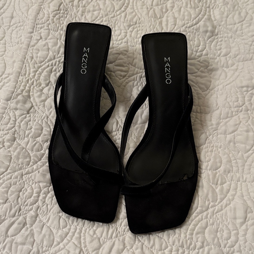 Mango Elegant Black Sandals